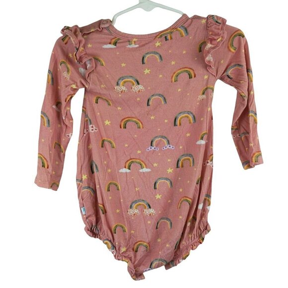 Posh Peanut‎ Baby Girl Long Sleeve Ruffled Rainbow Bubble Romper 12-18 Mos - Picture 6 of 6